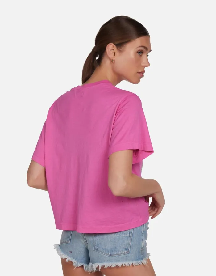 Rue Crystal Multi Lips Bright Pink Women039s Lauren Moshi Short Sleeve