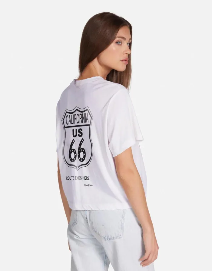 Rue Mels Route 66 White Women039s Lauren Moshi Short Sleeve