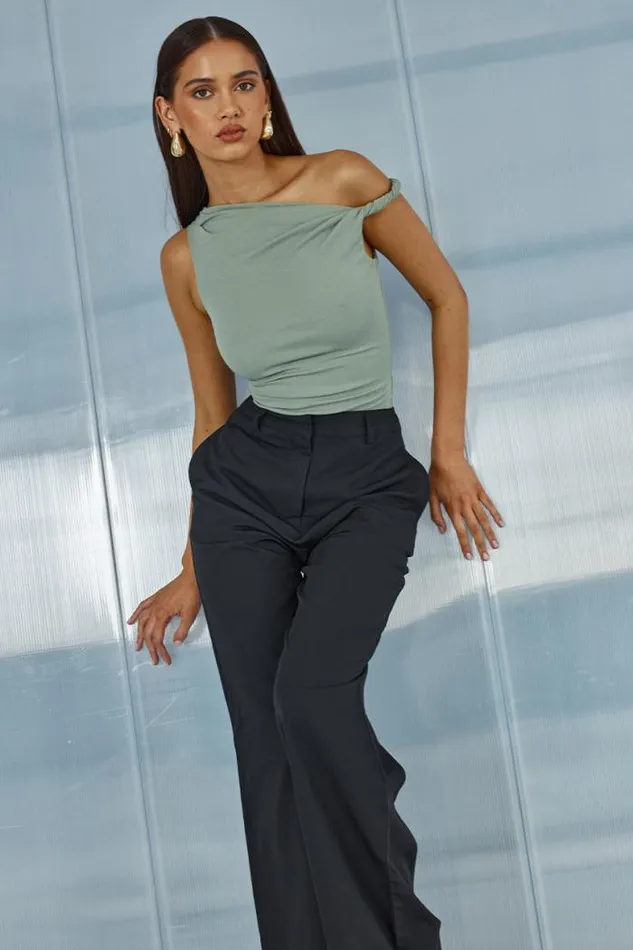 Runaway The Label Basic Shop BLAKE TOP 8211 SAGE