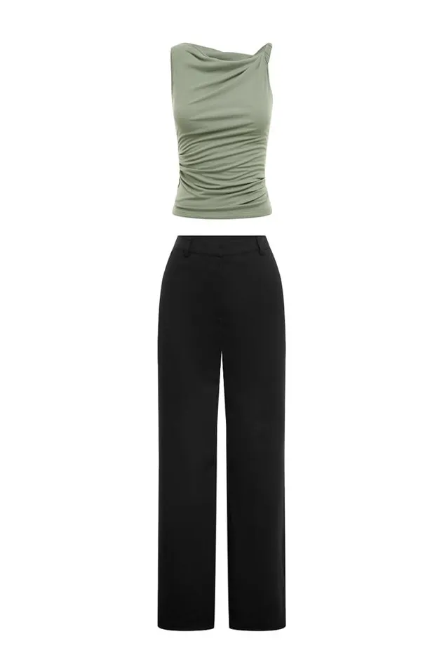 Runaway The Label Basic Shop BLAKE TOP 8211 SAGE