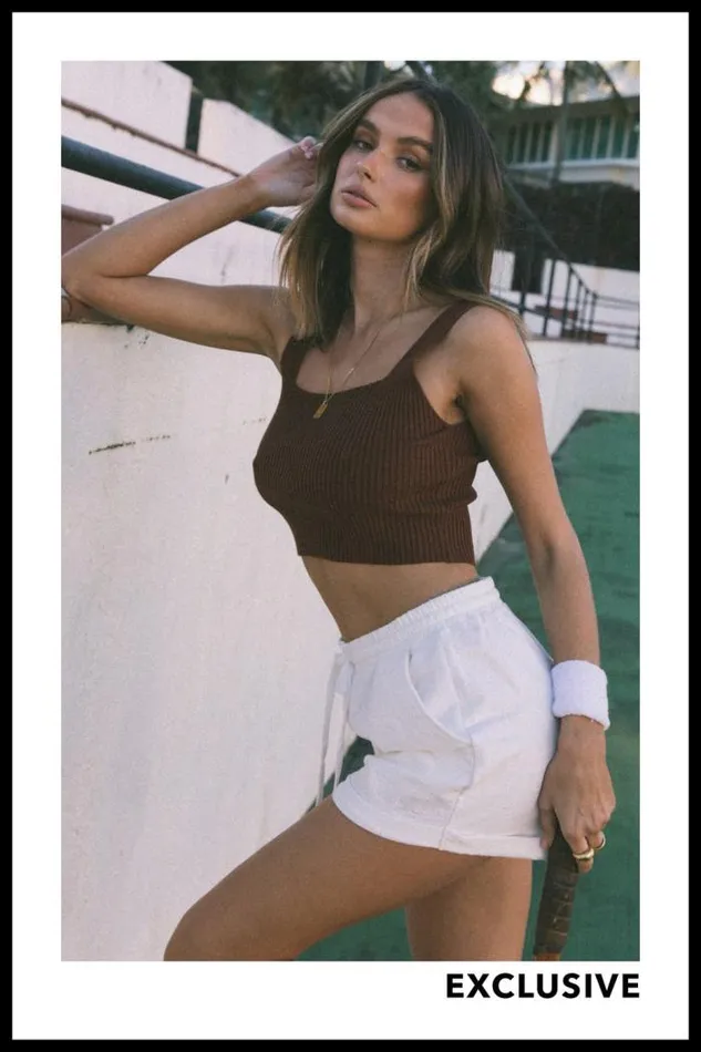Runaway The Label Basic Shop Square Up Top 8211 Chocolate