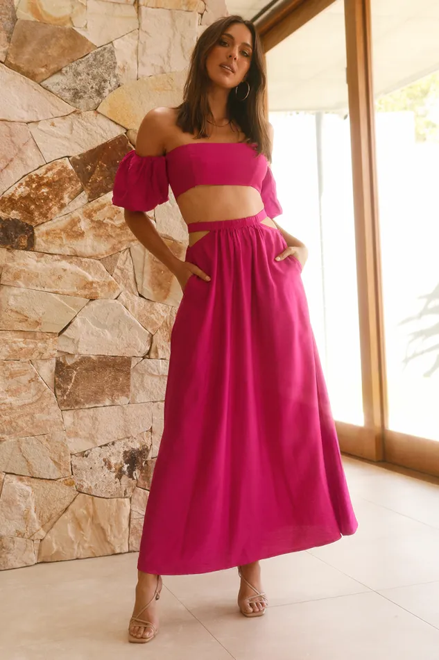 Runaway The Label Crops Shop Jolie Top 8211 Fuchsia