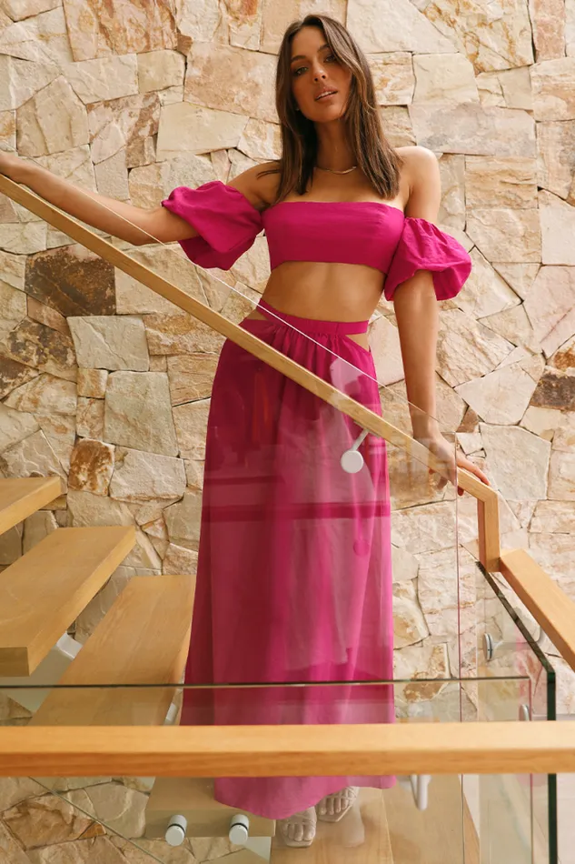 Runaway The Label Crops Shop Jolie Top 8211 Fuchsia Runaway The Label Crops Shop Jolie Top 8211 Fuchsia