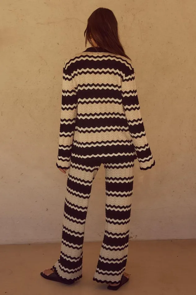 Runaway The Label KNITWEAR Shop SOFIA KNIT PANT 8211 BLACKCREAM