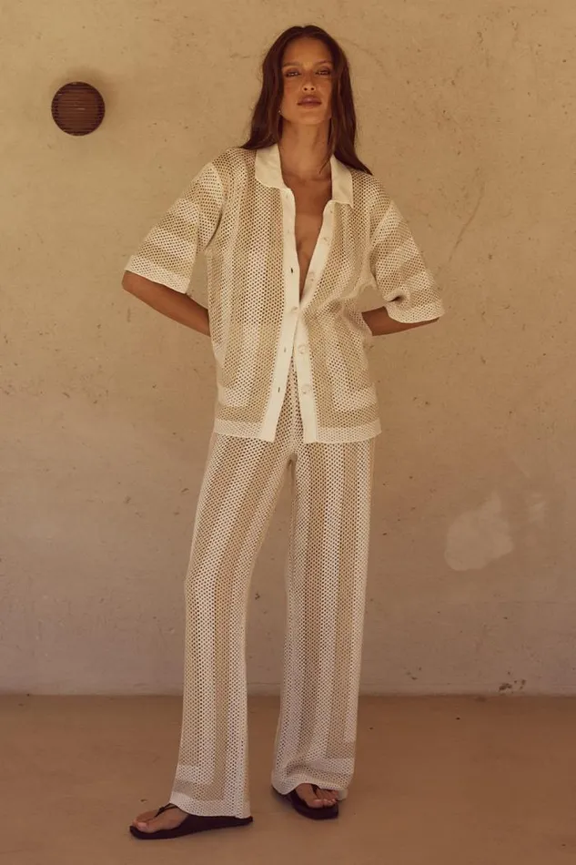Runaway The Label KNITWEAR Shop ZIGGY TOP 8211 WHITESAND