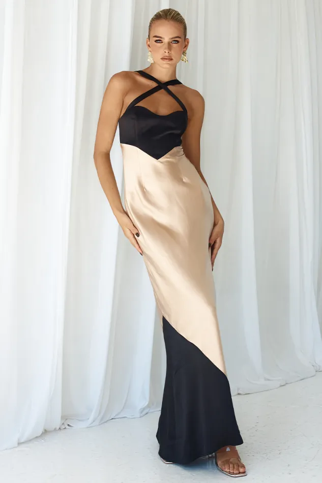 Runaway The Label Maxi Shop EVITA MAXI DRESS 8211 BLACKSAND
