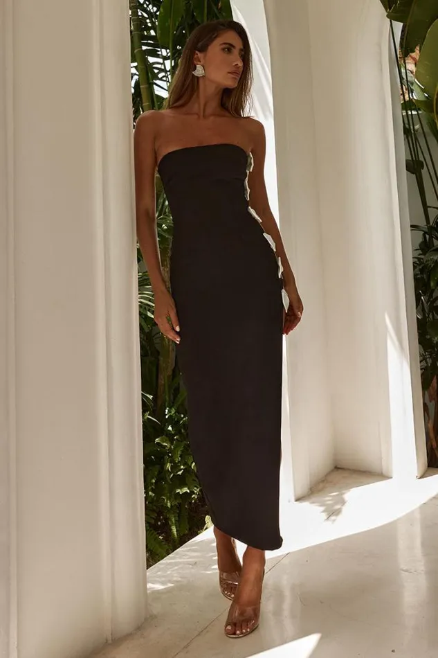 Runaway The Label Maxi Shop LILIA MAXI DRESS 8211 BLACK