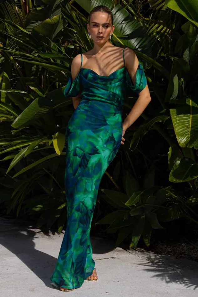 Runaway The Label Maxi Shop LITSA MAXI DRESS 8211 CALISTA GREEN