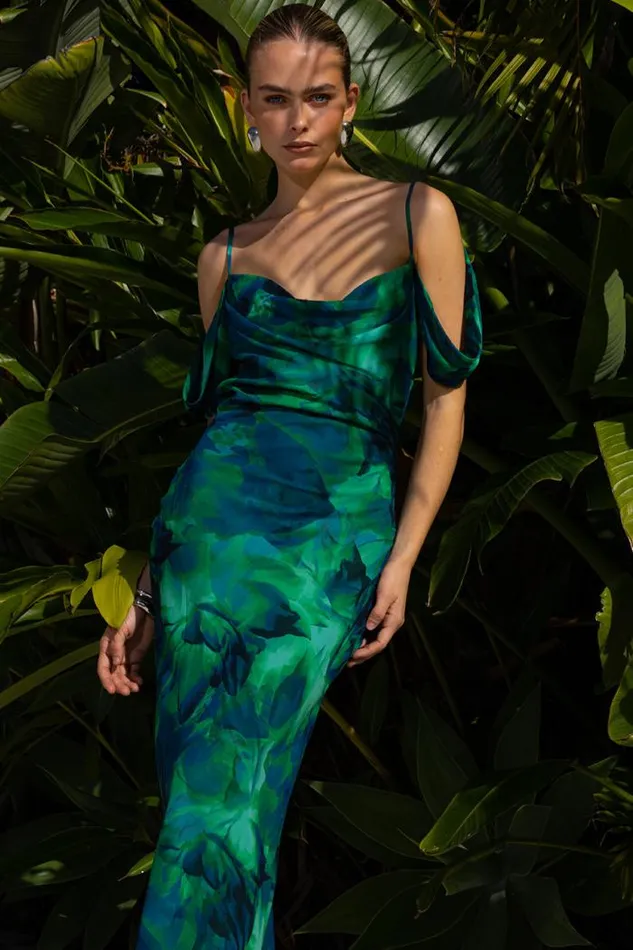Runaway The Label Maxi Shop LITSA MAXI DRESS 8211 CALISTA GREEN