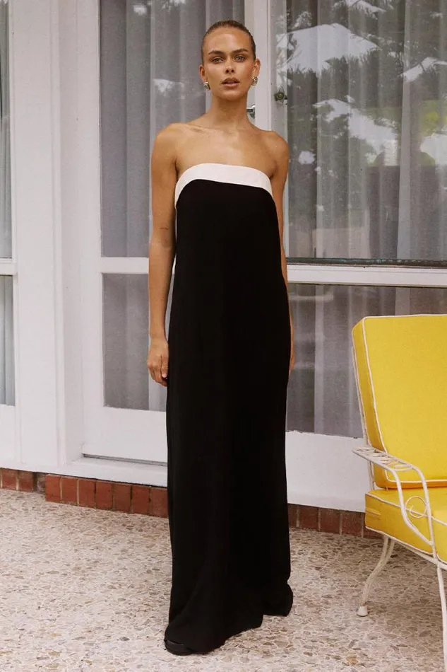 Runaway The Label Maxi Shop LYDIA MAXI DRESS 8211 BLACKSAND