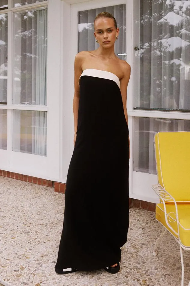 Runaway The Label Maxi Shop LYDIA MAXI DRESS 8211 BLACKSAND