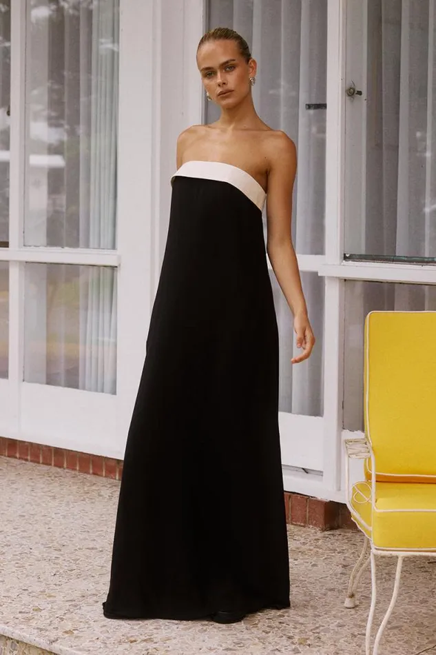 Runaway The Label Maxi Shop LYDIA MAXI DRESS 8211 BLACKSAND