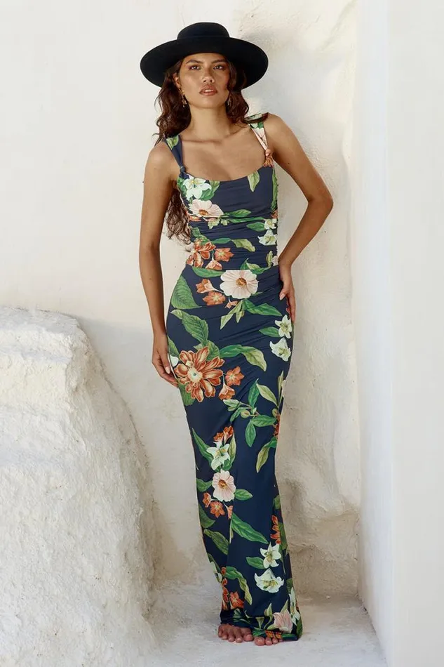 Runaway The Label Maxi Shop MAIORI MAXI DRESS 8211 BLACK FLORAL
