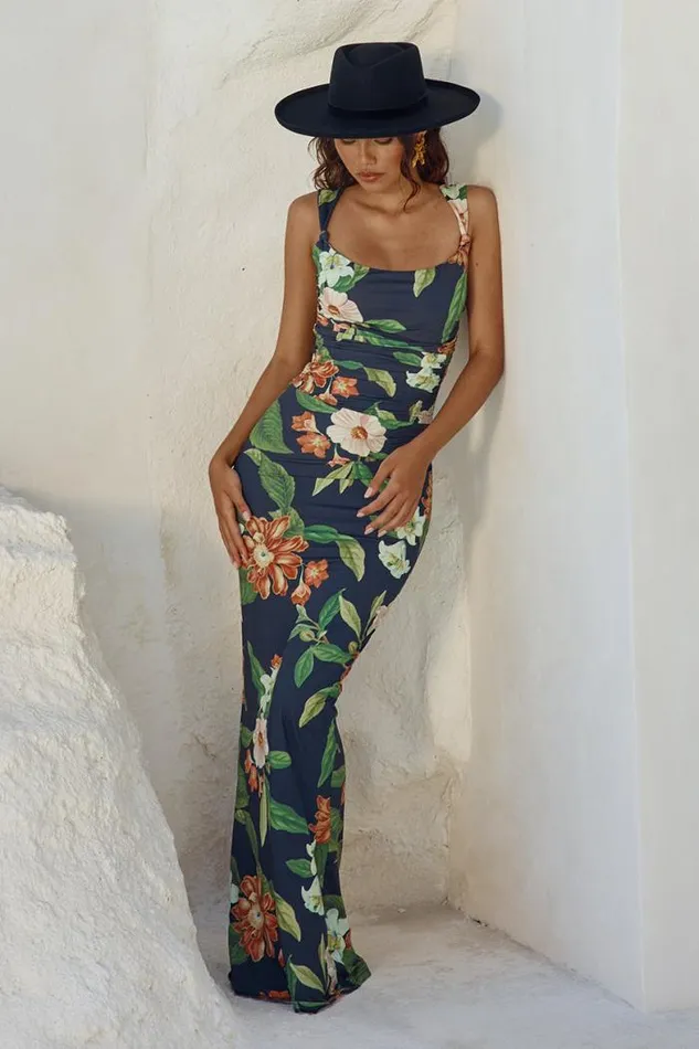 Runaway The Label Maxi Shop MAIORI MAXI DRESS 8211 BLACK FLORAL