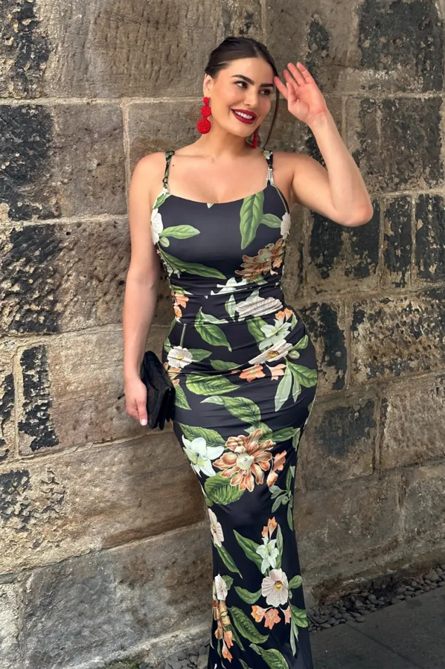 Runaway The Label Maxi Shop MAIORI MAXI DRESS 8211 BLACK FLORAL