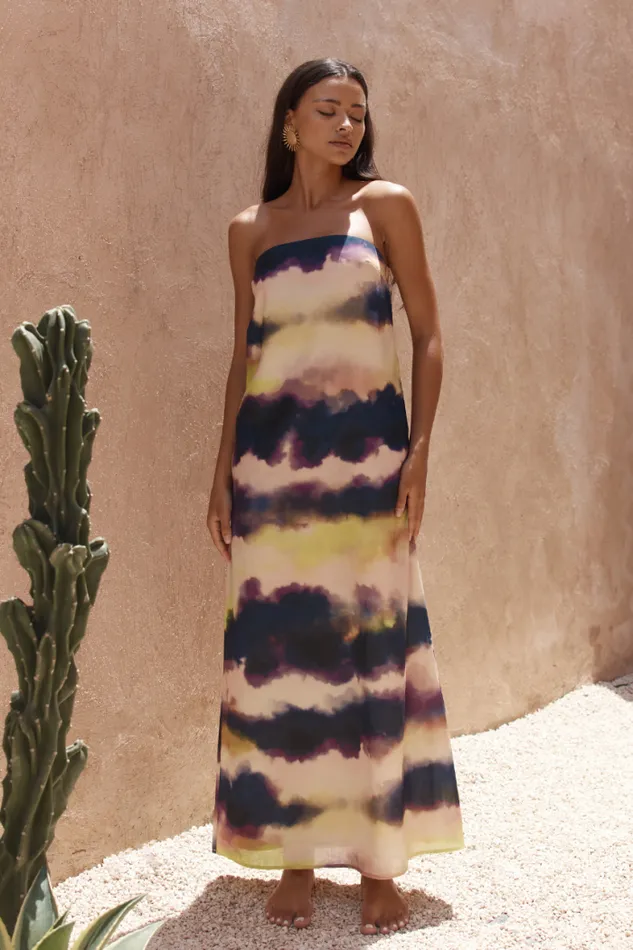 Runaway The Label Maxi Shop OASIS STRAPLESS DRESS 8211 STORM