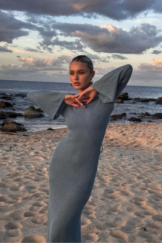 Runaway The Label Maxi Shop ROSALIE MAXI DRESS 8211 STEEL