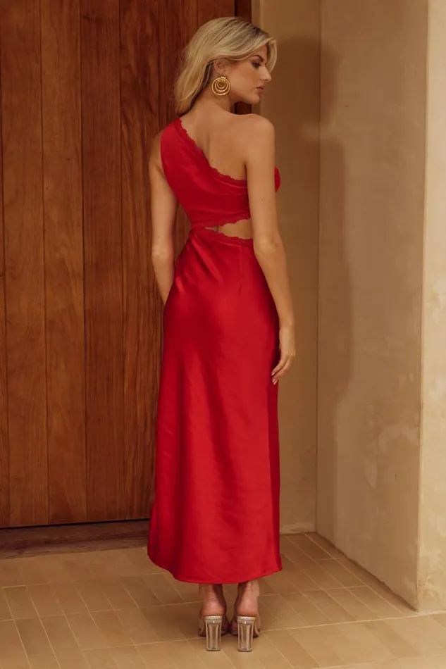 Runaway The Label Midi Shop ALTA LONG MIDI DRESS 8211 RED