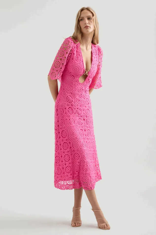 Runaway The Label Midi Shop Arizona Midi Dress 8211 Fuchsia