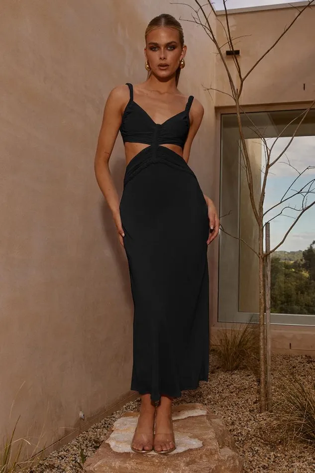 Runaway The Label Midi Shop BRADY MIDI DRESS 8211 BLACK
