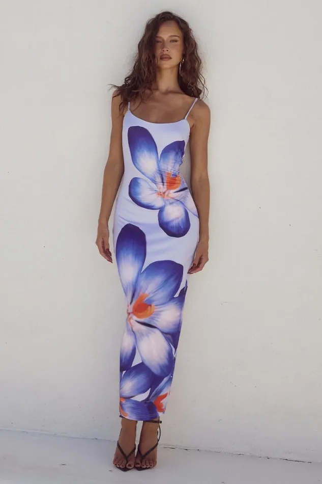 Runaway The Label Midi Shop DEIA MIDI DRESS 8211 VIOLET FLOWER