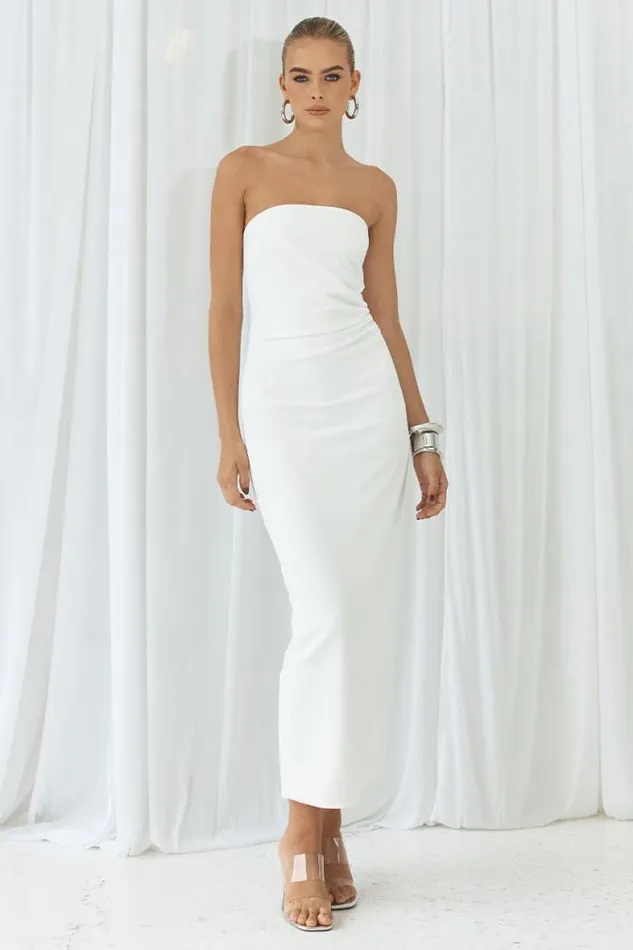 Runaway The Label Midi Shop DEMY MIDI DRESS 8211 WHITE