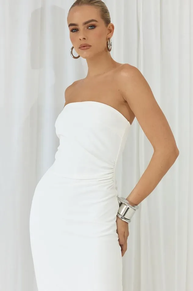 Runaway The Label Midi Shop DEMY MIDI DRESS 8211 WHITE