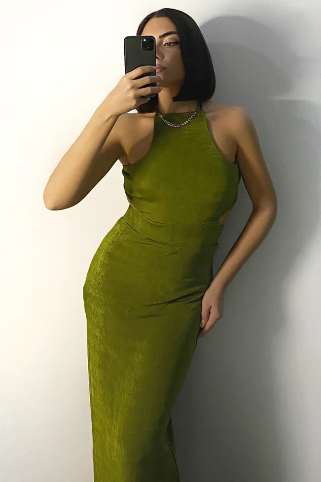 Runaway The Label Midi Shop Desired Dress 8211 Grass Runaway The Label Midi Shop Desired Dress 8211 Grass