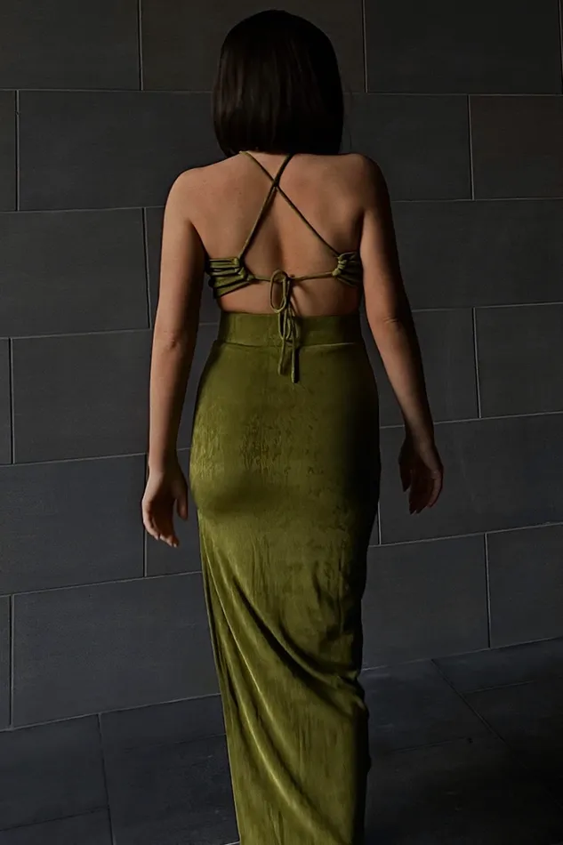 Runaway The Label Midi Shop Desired Dress 8211 Grass Runaway The Label Midi Shop Desired Dress 8211 Grass