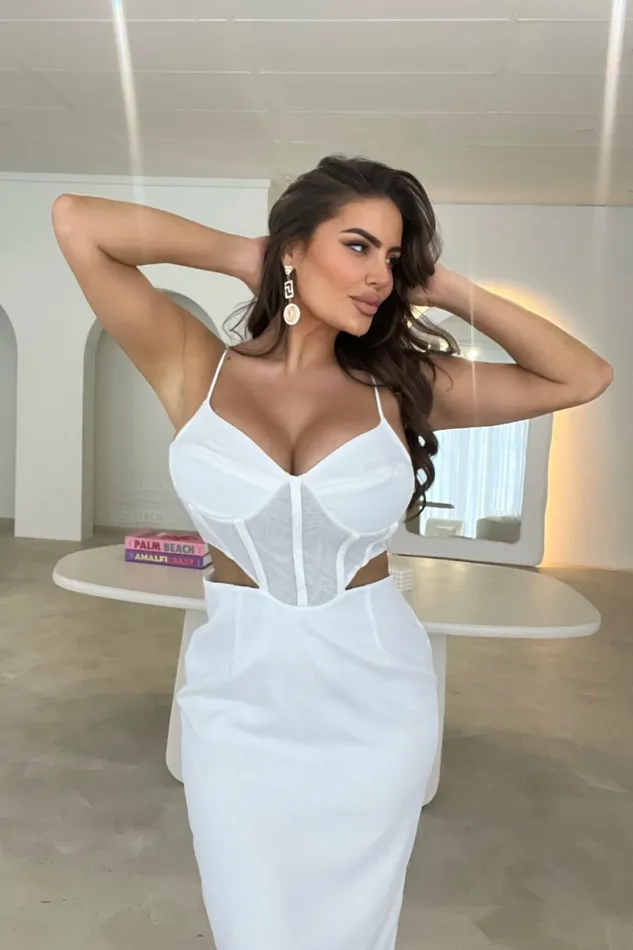Runaway The Label Midi Shop DIMMI MIDI DRESS 8211 WHITE Runaway The Label Midi Shop DIMMI MIDI DRESS 8211 WHITE