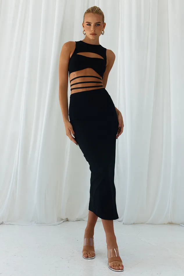 Runaway The Label Midi Shop KATYA MIDI DRESS 8211 BLACK