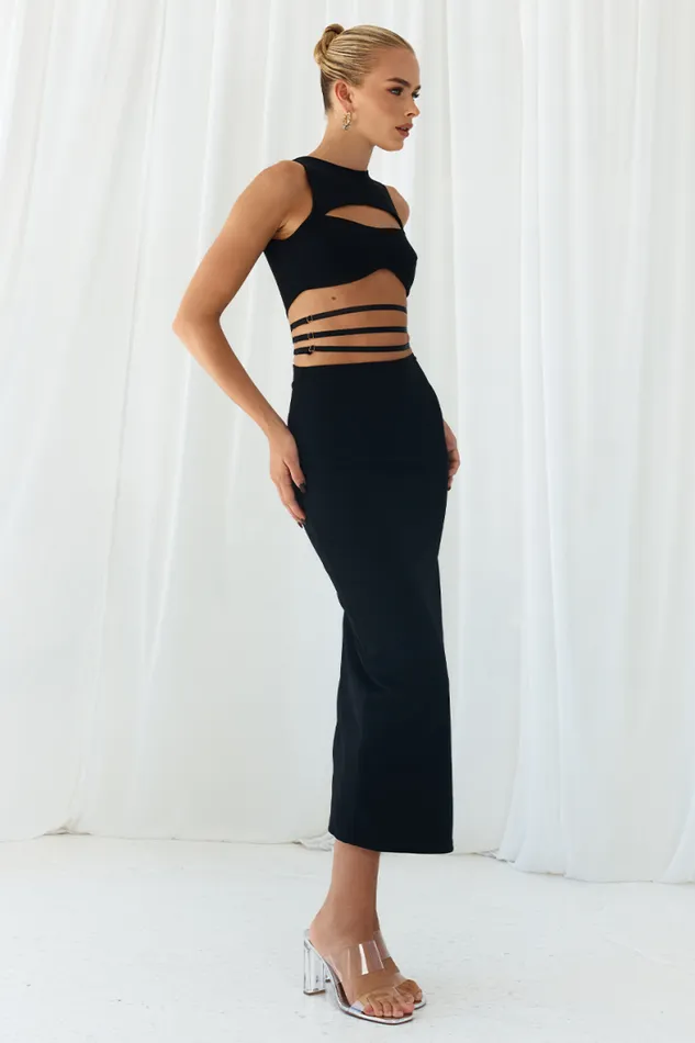 Runaway The Label Midi Shop KATYA MIDI DRESS 8211 BLACK Runaway The Label Midi Shop KATYA MIDI DRESS 8211 BLACK