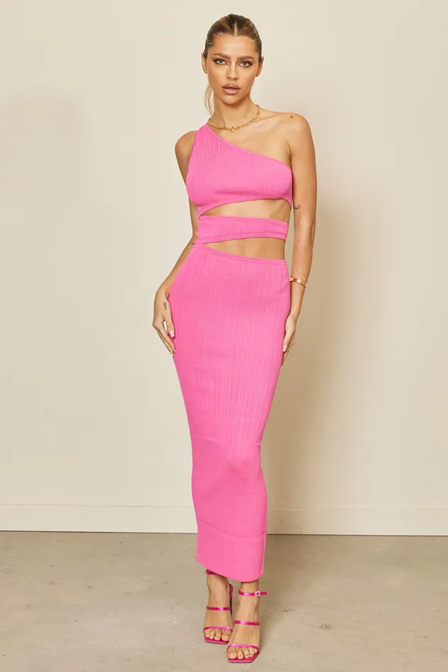 Runaway The Label Midi Shop Sonoma Midi Dress 8211 Bubblegum