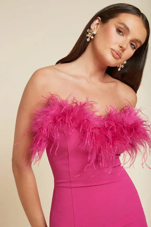 Runaway The Label Midi Shop VALENTINA MIDI DRESS 8211 FUCHSIA