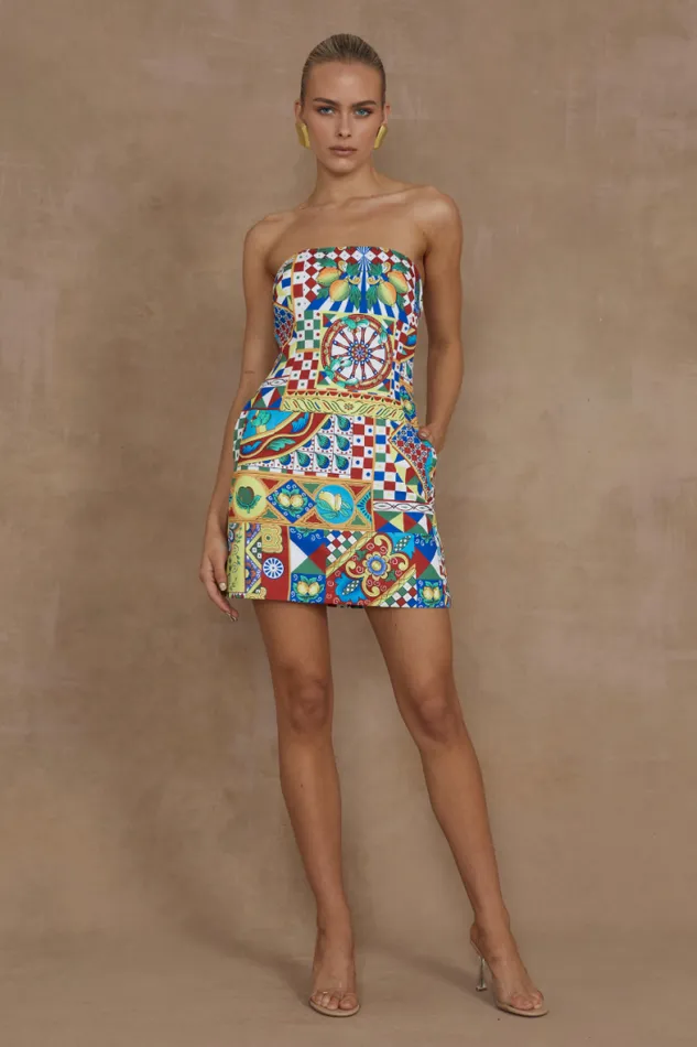 Runaway The Label Mini Shop CLEMENTINE MINI DRESS 8211 PHAEDRA PRINT