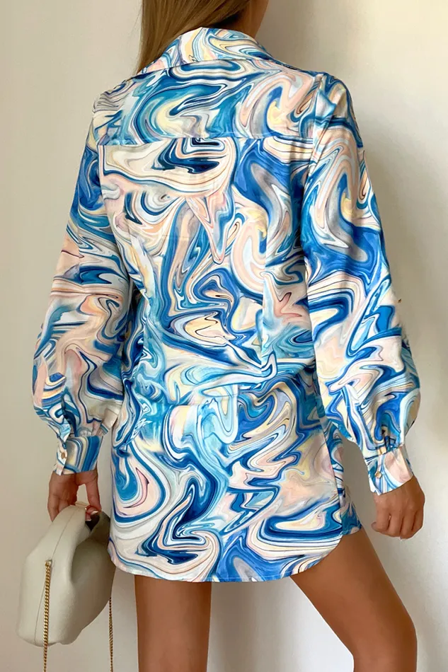 Runaway The Label Mini Shop Etoile Shirt Dress 8211 Blue Runaway The Label Mini Shop Etoile Shirt Dress 8211 Blue