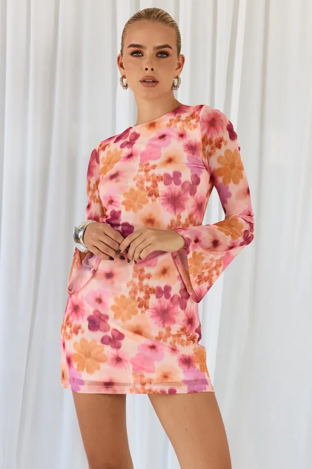 Runaway The Label Mini Shop LANAH MINI DRESS 8211 ORANGE FLORAL Runaway The Label Mini Shop LANAH MINI DRESS 8211 ORANGE FLORAL