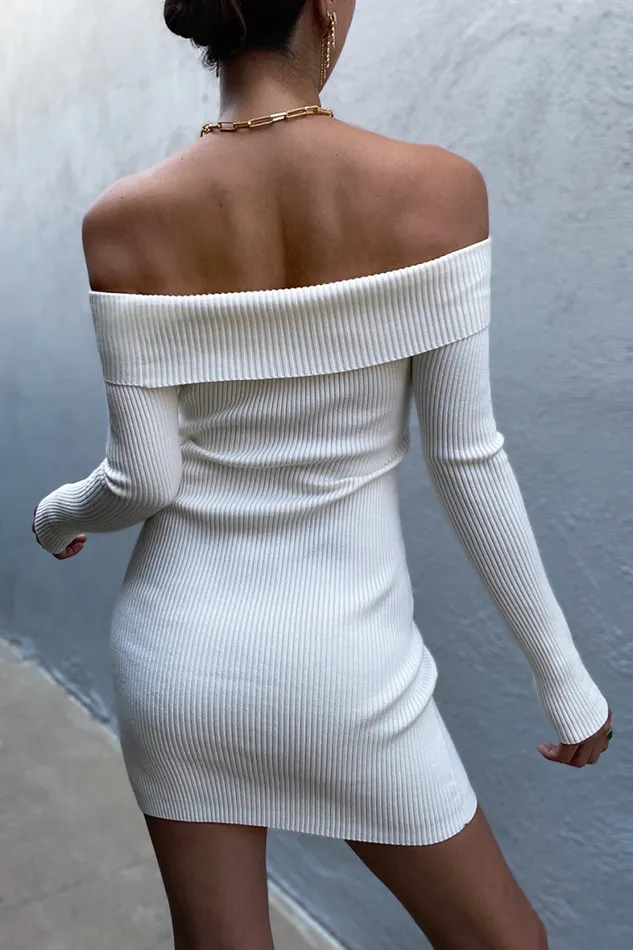 Runaway The Label Mini Shop Paloma Knit Dress 8211 Cream