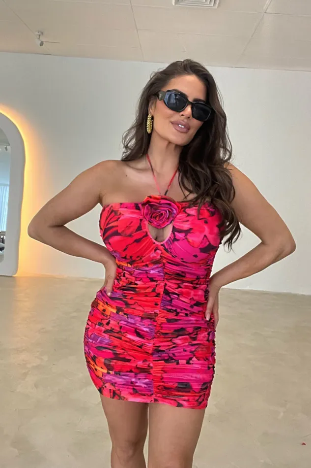 Runaway The Label Mini Shop VALENTINO MINI DRESS 8211 PINK FLORAL