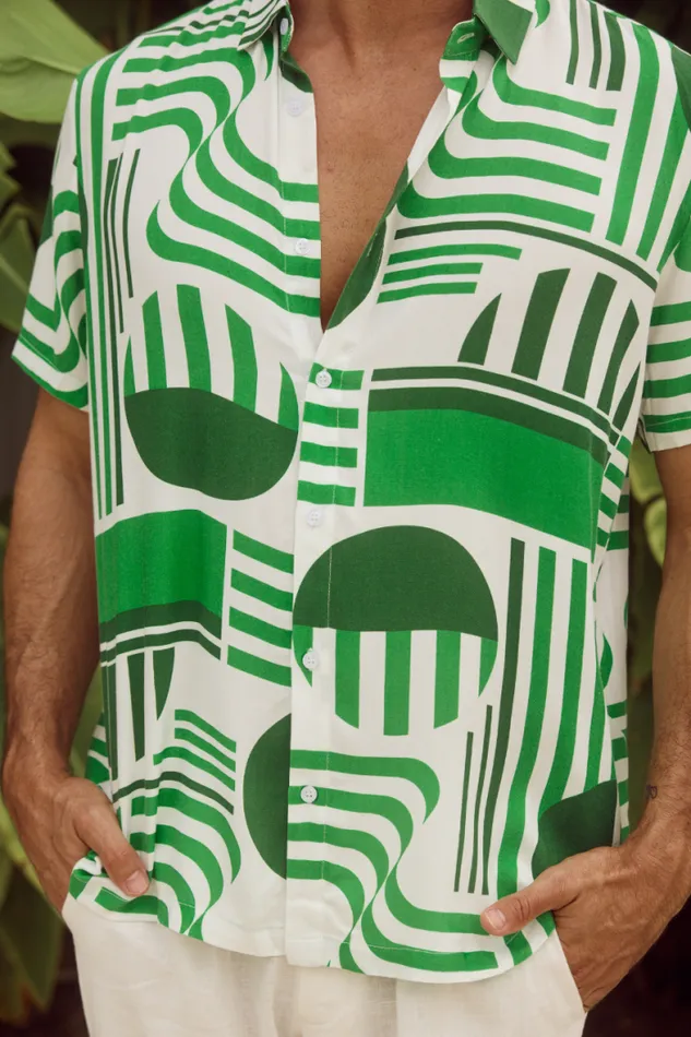 Runaway The Label Sets Menswear MASON SHIRT 8211 VARGO GREEN