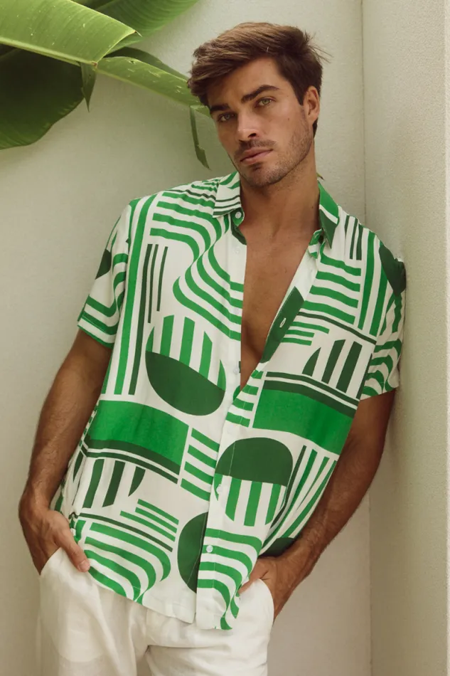 Runaway The Label Sets Menswear MASON SHIRT 8211 VARGO GREEN