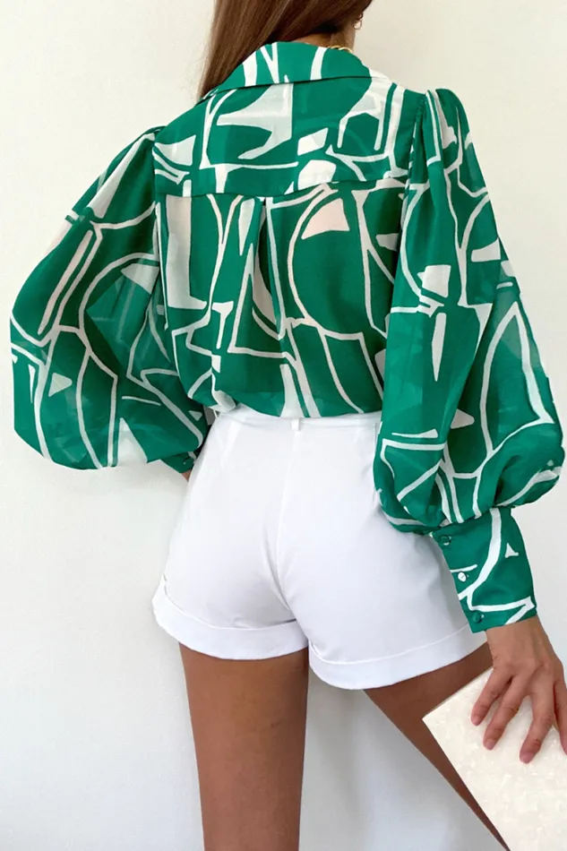 Runaway The Label Shirts and Blouses Shop FLEETWOOD BLOUSE 8211 GIANI GREEN