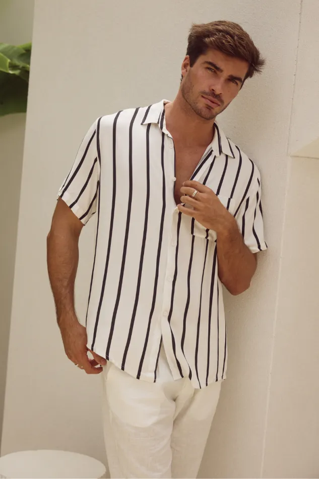 Runaway The Label Shirts Menswear ELIJAH SHIRT 8211 WHITEBLACK