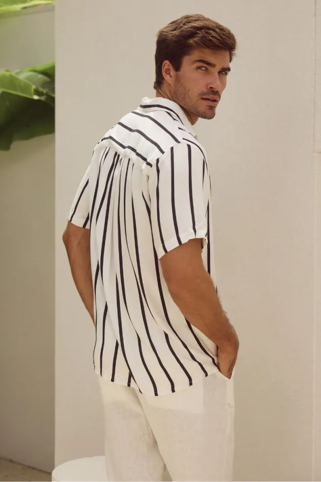 Runaway The Label Shirts Menswear ELIJAH SHIRT 8211 WHITEBLACK