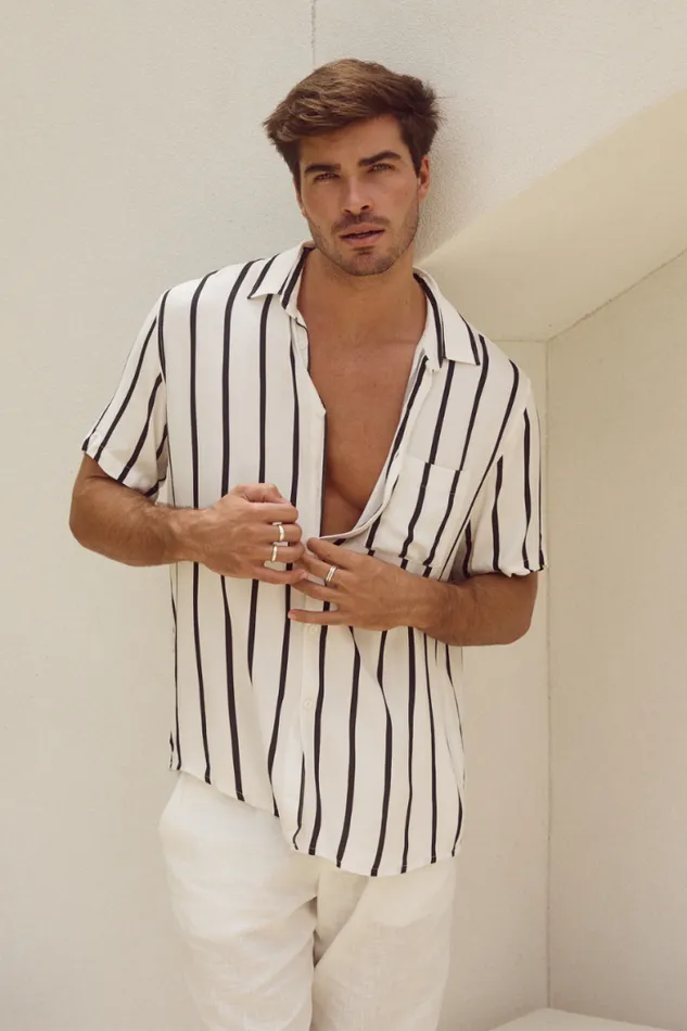 Runaway The Label Shirts Menswear ELIJAH SHIRT 8211 WHITEBLACK