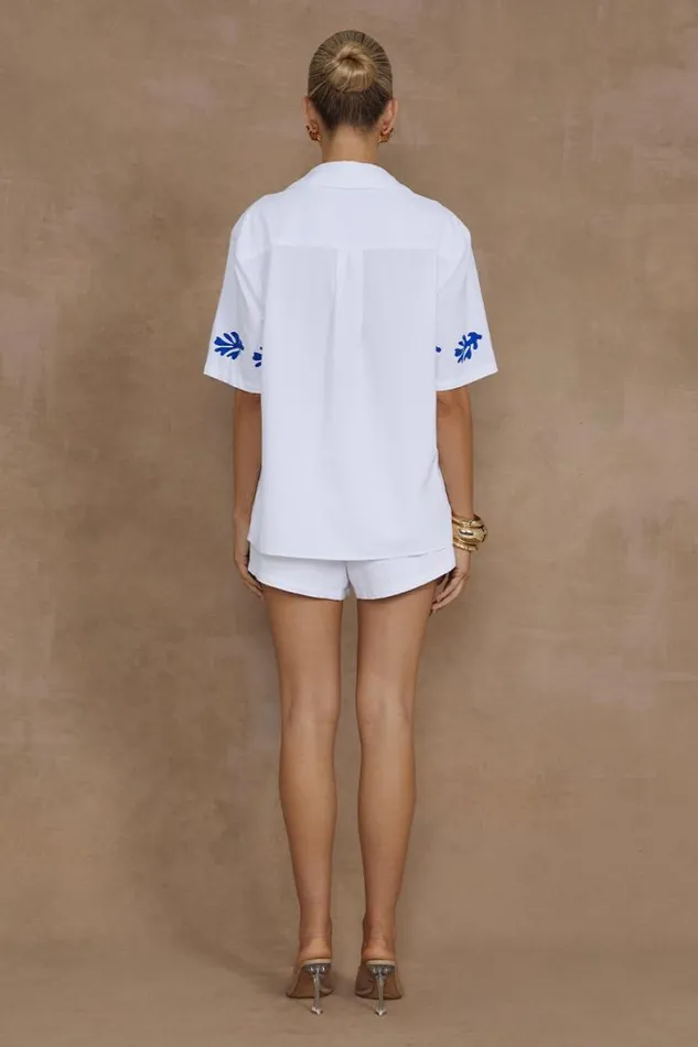 Runaway The Label Shorts Shop AMALIA SHORT 8211 WHITEBLUE