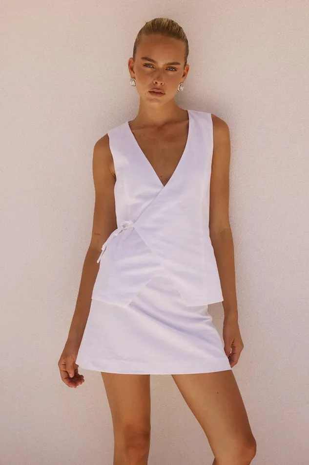Runaway The Label Skirts Shop ASCEND MINI SKIRT 8211 WHITE