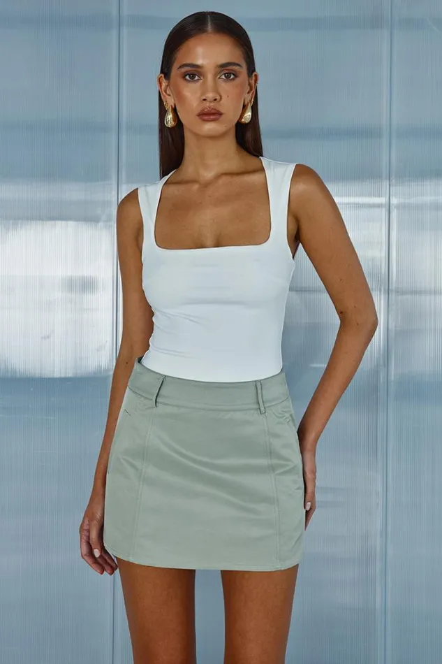 Runaway The Label Skirts Shop OSLO MINI SKIRT 8211 SAGE