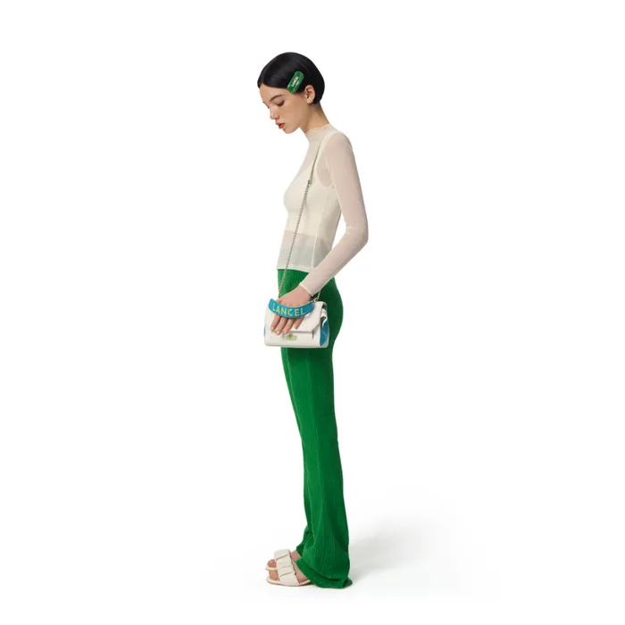 S Flap Bag Multico Optic White Women Lancel Hand Bags S Flap Bag Multico Optic White Women Lancel Hand Bags
