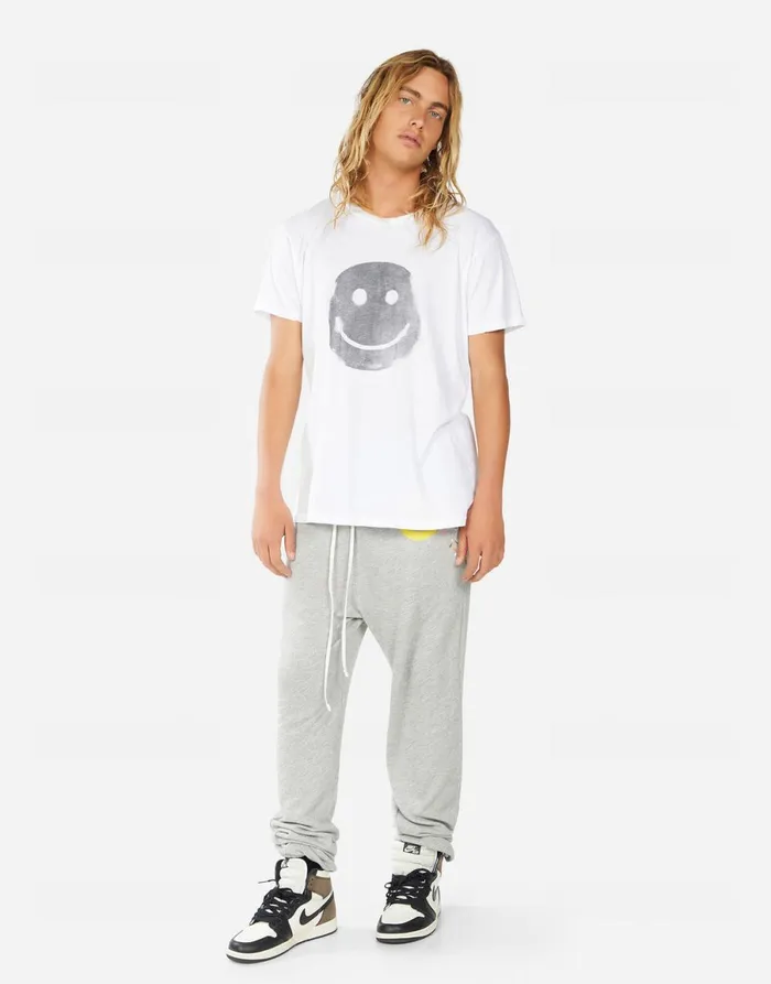 Sadler Spray Happyface White Men039s Lauren Moshi Tees